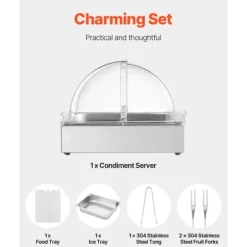 Bänkskiva Matserveringsbehållare för Kryddor, med Lock, Slitstark, Lätt att Rengöra, Köksförvaring