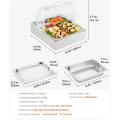 Bänkskiva Matserveringsbehållare för Kryddor, med Lock, Slitstark, Lätt att Rengöra, Köksförvaring