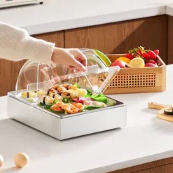 Bänkskiva Matserveringsbehållare för Kryddor, med Lock, Slitstark, Lätt att Rengöra, Köksförvaring