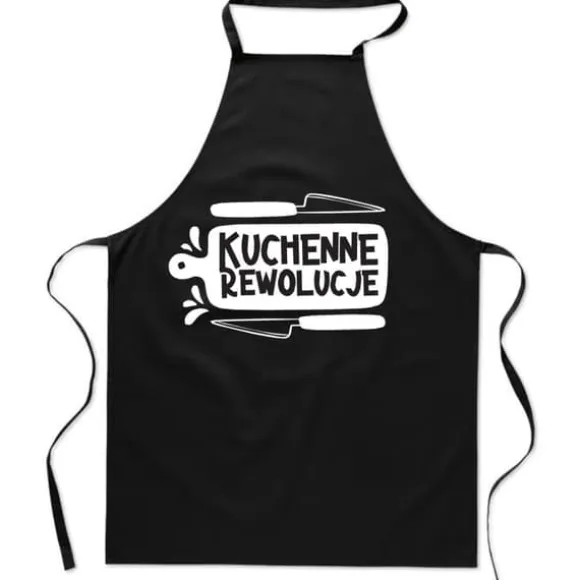 Bomullsförkläde med tryck Kitchen Revolutions kökskniv herr dam