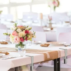 Bordduksklämmor Set, Rostfritt Stål, 7.5x5x1.5 cm, Silver