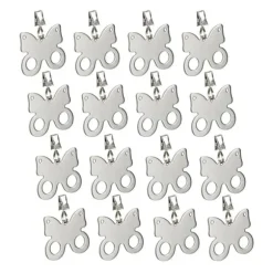 Bordduksvikter, Fjärilsdesign, 7.5x6.5x1 cm, Silver