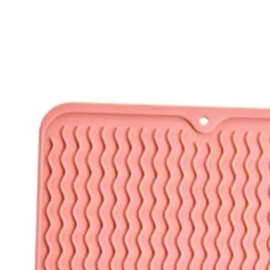 Bordsisolerande gummimatta - rosa, halkskydd, vattentät, värmebeständig, disktorkande bordsunderlägg