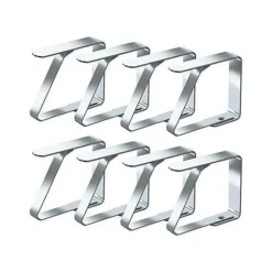 Bordsklippare - Duken Klipp - Utomhus Dukklippare-8Pcs, Halkfria, Rostfritt Stål - Passar för Bord med en Tjocklek på 1 till 3 cm