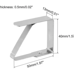 Bordsklippare - Duken Klipp - Utomhus Dukklippare-8Pcs, Halkfria, Rostfritt Stål - Passar för Bord med en Tjocklek på 1 till 3 cm
