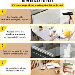 Bordsskydd, 106,7x182,8 cm, Transparent, PVC