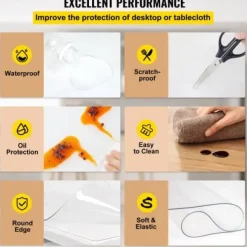 Bordsskydd, 106,7x182,8 cm, Transparent, PVC