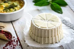 Borner Cheesemaker & Multimaker med fräscht lock, sikt salladsskål serveringsskål, gör din egen färskost hemma röd