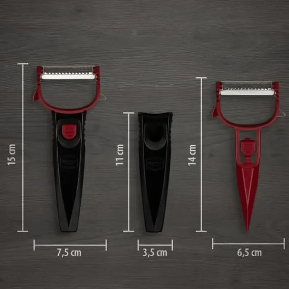 Borner Multi Peeler - pendelskalare - juliennetillbehör för grönsaksnudlar - set om 3