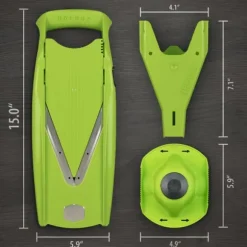 Borner V5 PowerLine Mandolin Slicer 7-1 Set Starter Set, Grönsaksskärare med Säkerhetsinlägg, Slice Insert, 2 Blad Inserts, Food Safety Holdare och Mu | CDON