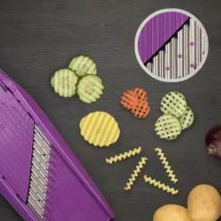 Borner Wave Waffle PowerLine grönsaksskärare - BPA-fri vågskärare våffelskärare grönsaksskärare grönsaksskärare