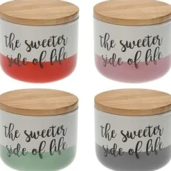 Box The Sweetes Side Of Life Trä Porslin Vikbar