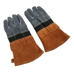 Brandsäkra BBQ Grillhandskar - Värmebeständigt och skållningsfritt läder, 1 par