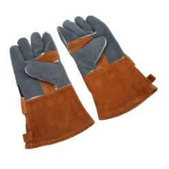 Brandsäkra BBQ Grillhandskar - Värmebeständigt och skållningsfritt läder, 1 par