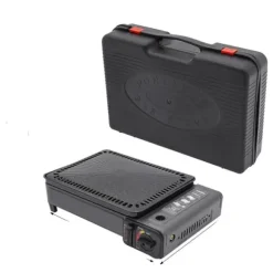 Bärbar BBQ-spis, Justerbar värmekontroll, Kompakt design, Höga säkerhetsfunktioner,Svart