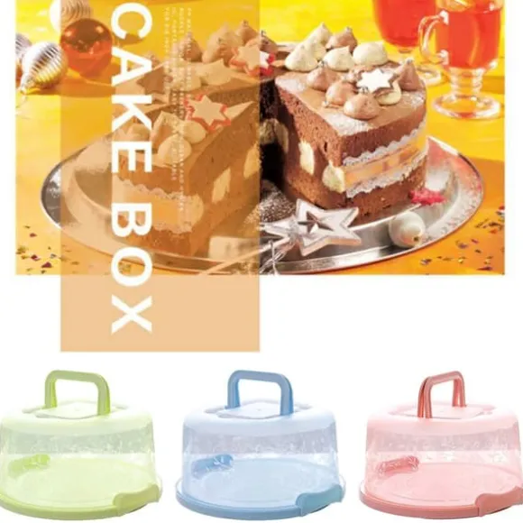 Bärbar Cupcake Carrier Food Conservation Box with Handtag Transparent Cake Box