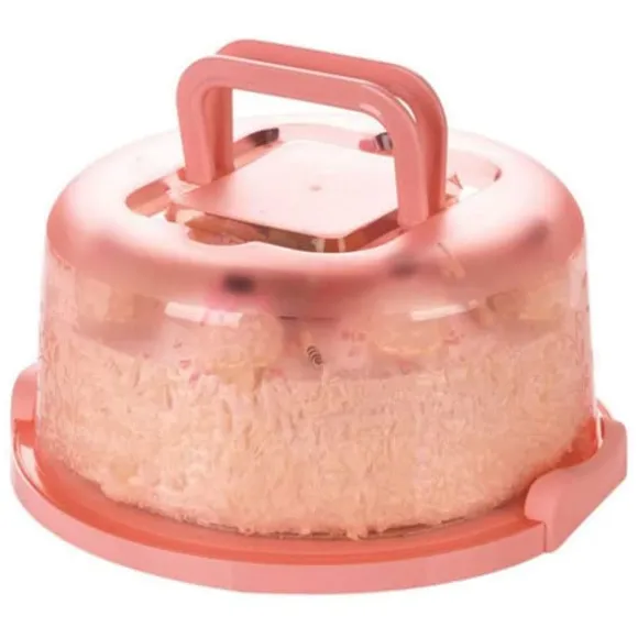 Bärbar Cupcake Carrier Food Conservation Box with Handtag Transparent Cake Box