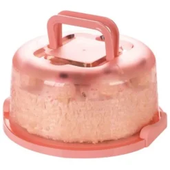 Bärbar Cupcake Carrier Matförvaringslåda med handtag Transparent kakask