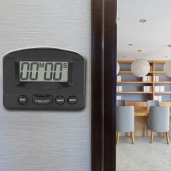 Bärbar Digital Klocka Nedräkningstimer Stor LCD-Display Köksanvändning (Svart