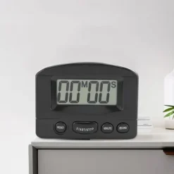 Bärbar Digital Klocka Nedräkningstimer Stor LCD-Display Köksanvändning (Svart