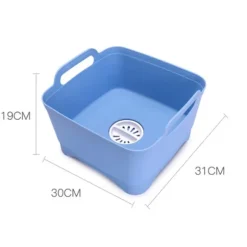 Bärbar diskho med handtag 2-pack - Grå