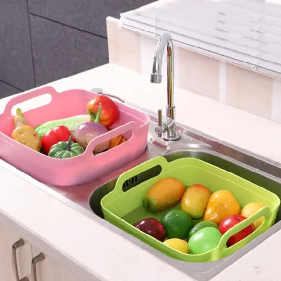 Bärbar diskho med handtag 2-pack - Grå