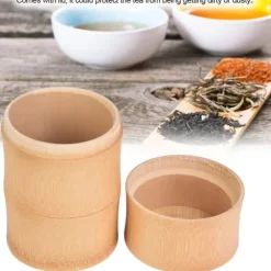 Bärbar Förvaringslåda för Te i Bambu (M)