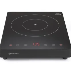 Bärbar induktionsspis med touchpanel, 1 Black Line värmezon, dia. 22 cm 2000 W - Hendi 239391