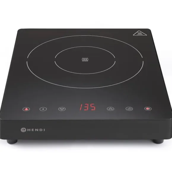 Bärbar induktionsspis med touchpanel, 1 Black Line värmezon, dia. 22 cm 2000 W - Hendi 239391