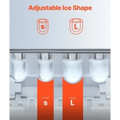 Bärbar Ismaskin, Modell för Bänkskiva, 1,8 kg/24 timmar kapacitet, Självrengörande, Inkluderar Skopa