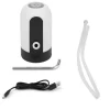 Bärbar LED-ljusflaskvattenpump USB-uppladdningsbar dispenser för hemmakontor (vit)