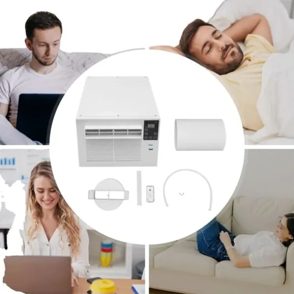 Bärbar Luftkonditionering, 280W, 40-50 dB, AC 220V, Fjärrkontroll, Mått 41,5 x 28,3 x 20,5 cm