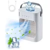 Bärbar Luftkonditionering 4-i-1, Evaporativ luftkylare, 700ml vattentank