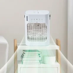 Bärbar Luftkonditionering 4-i-1, Evaporativ luftkylare, 700ml vattentank