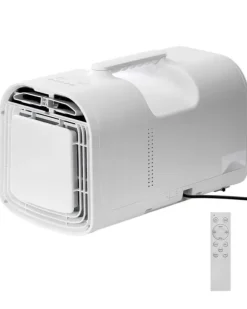 Bärbar Luftkonditionering - Portabel AC - 4250 BTU Kylkapacitet - 3 Hastigheter - 24 h Timer - Fjärrkontroll - 16–32 °C Justerbar - För Camping - Vit | CDON