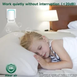 Bärbar Luftrenare med Jonfunktion – Tar Bort Dammpartiklar, Föroreningar & Lukt