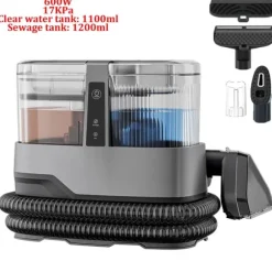 Bärbar Matttvätt, Kraftfull Sugförmåga, Kompakt Design,EU, 600W 17KPa