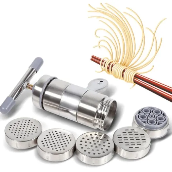 Bärbar nudelmaskin i rostfritt stål - enkel manuell nudelpress