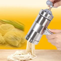 Bärbar nudelmaskin i rostfritt stål - enkel manuell nudelpress