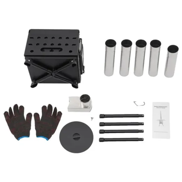 Bärbar Vedspis, Kompakt Design, Effektiv Matlagning Förmåga,svart