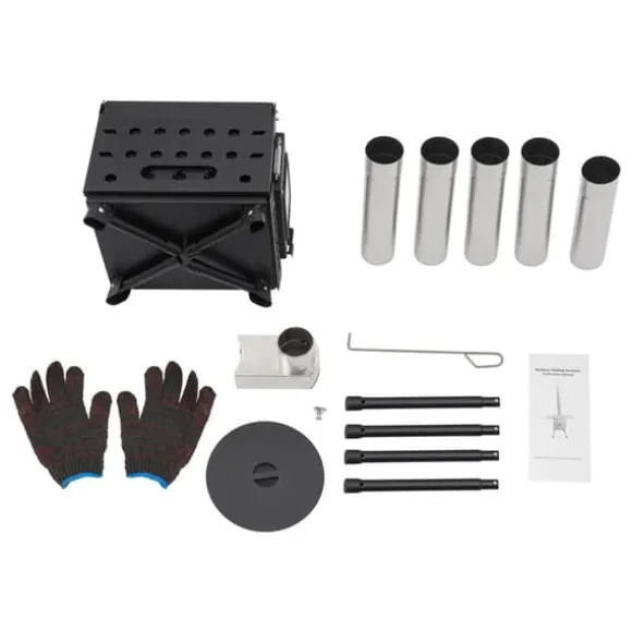 Bärbar Vedspis, Kompakt Design, Effektiv Matlagning Förmåga,svart