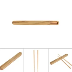 Bärbara träpinnar, utdragbara ätpinnar, ask, fodral, porslin, ljus träfärg