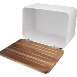 BRÖDBAGARE AV STÅL MED ACACIALOCK HUSLA 73937