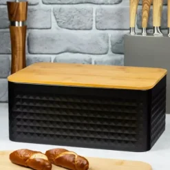 BRÖDBAGARE AV STÅL MED BAMBUBRÄDA KINGHOFF KH-1713