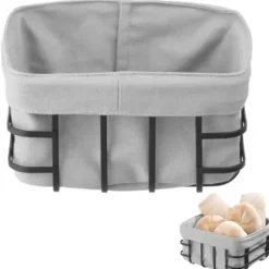 Brödbehållare med grå fyrkantig påse - Hendi 427149