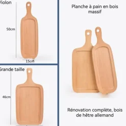 Brödbord - TD® - Bøk - 50x15x1.5cm - Hantverk - Hög kvalitet