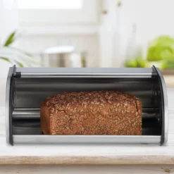 Brödburk, Rostfritt stål, 13.5x33.5x20.5 cm, Silver