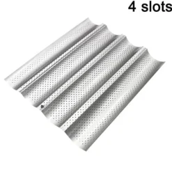 Brödform - Fransk våg - Kolstål - Silver - 3 och 4 platser - Non-stick