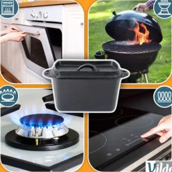 Brödform i gjutjärn med lock CAST LINE 27 cm, 2 l