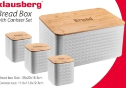 Brödform i stål med bambubräda och köksredskapsset KLAUSBERG KB-7483